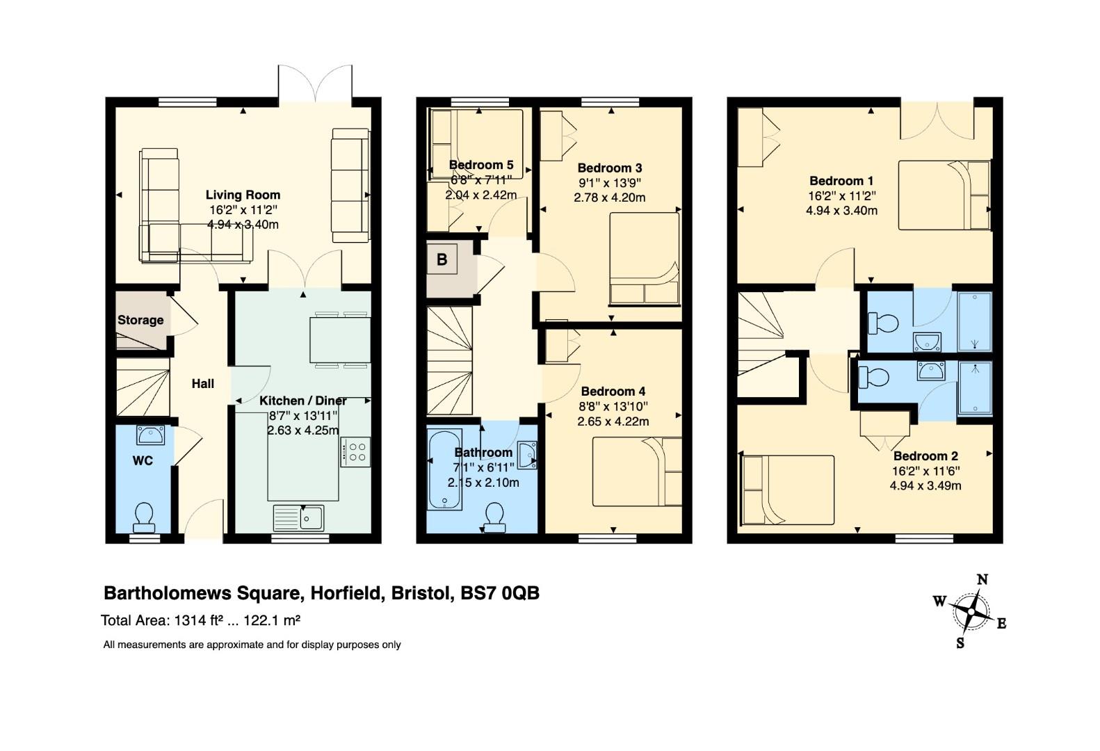 Floorplan for Bartholomews Square, Horfield, Bristol